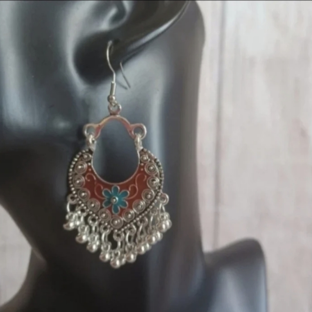 Red Dangle Earrings